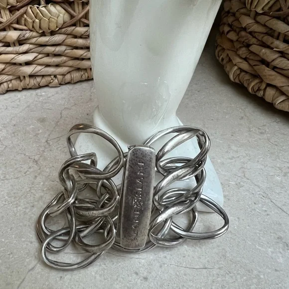 Slane & Slane Double link sterling bracelet - Picture 2 of 5